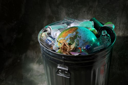 Professional waste clearance service in action